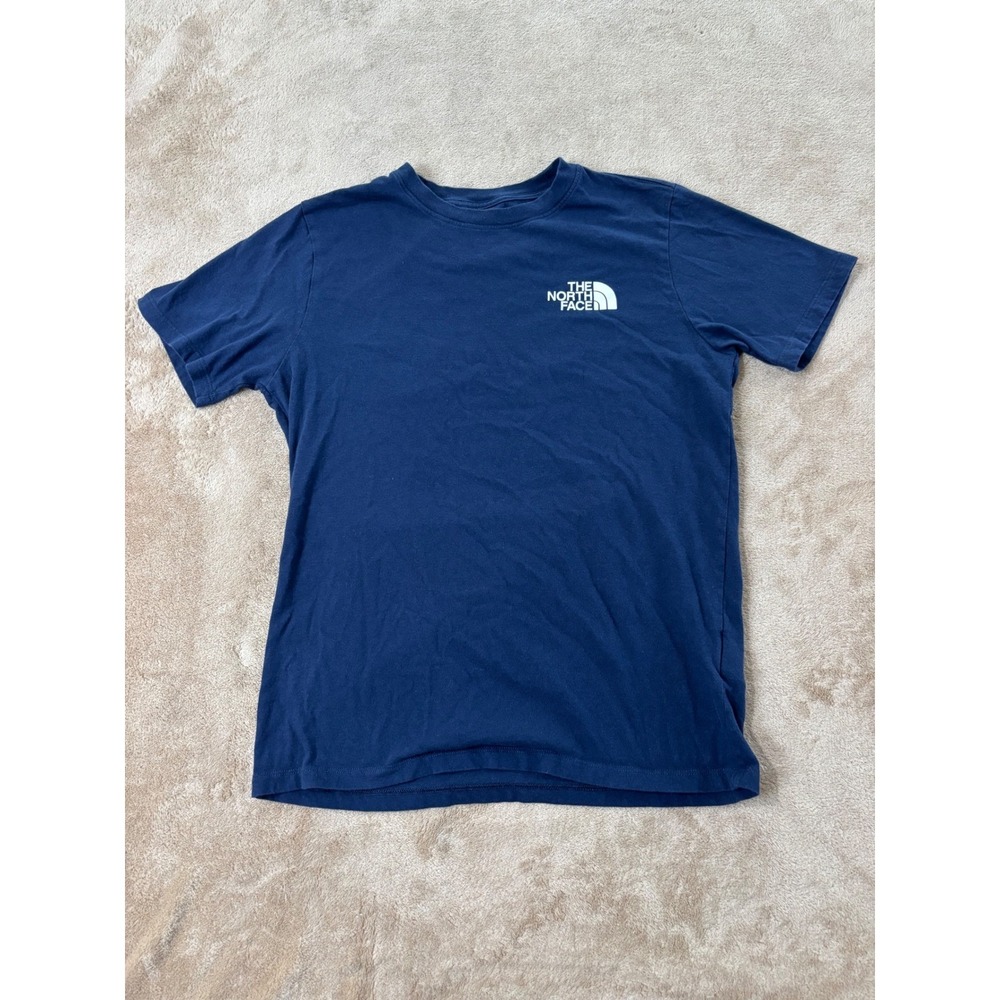 The North Face Half Dome T-Shirt Circular Design Womens S Blue Crew Neck A822X